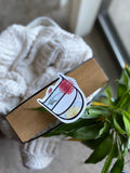 D is for dahlia sticker