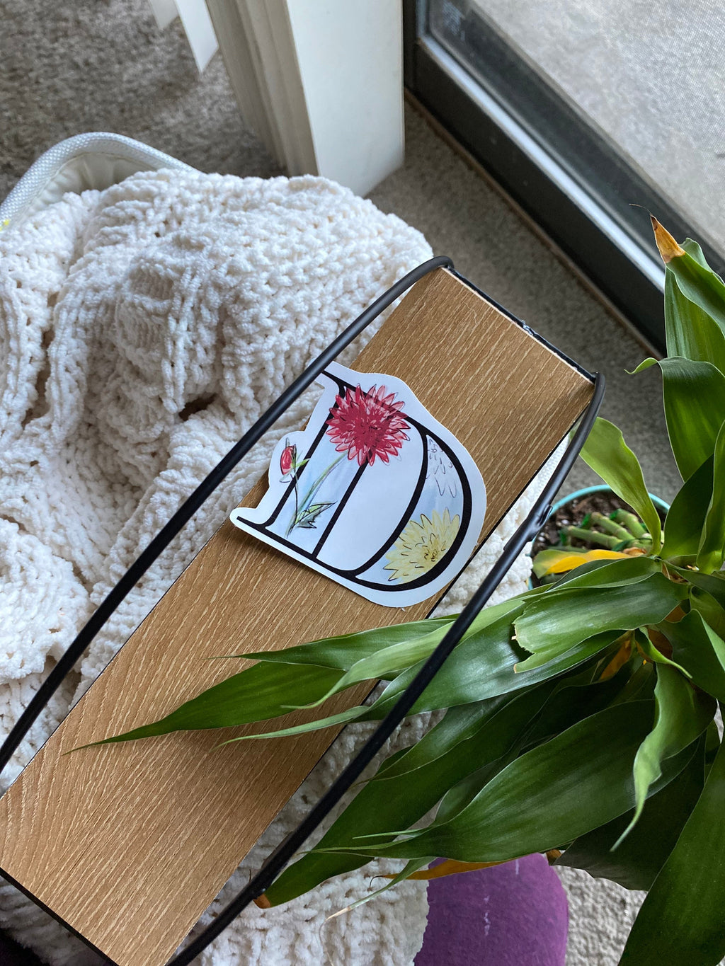 D is for dahlia sticker