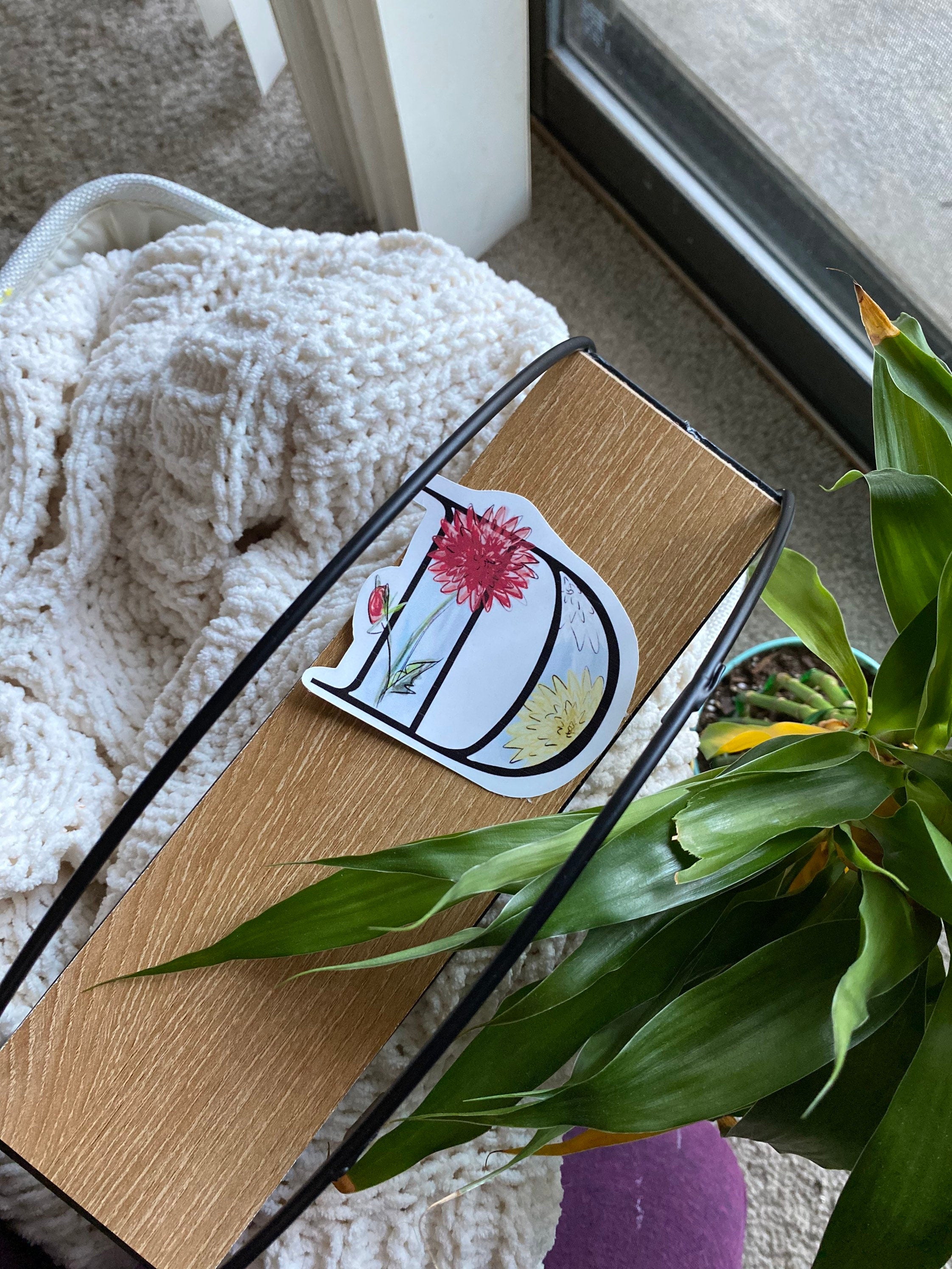 D is for dahlia sticker