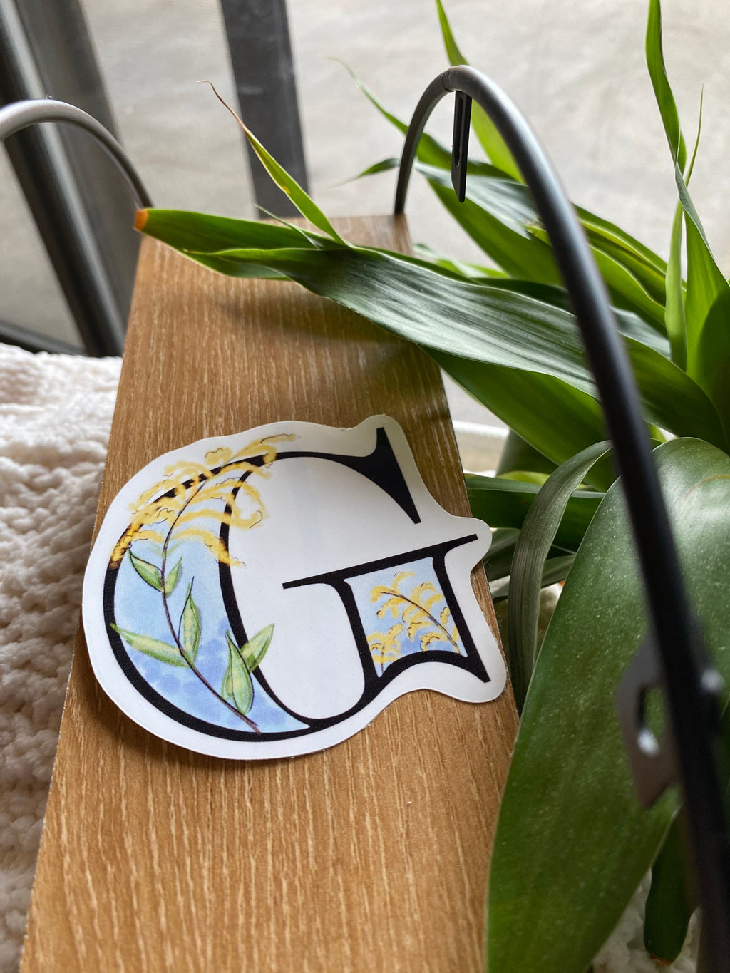 3”G is for goldenrod sticker