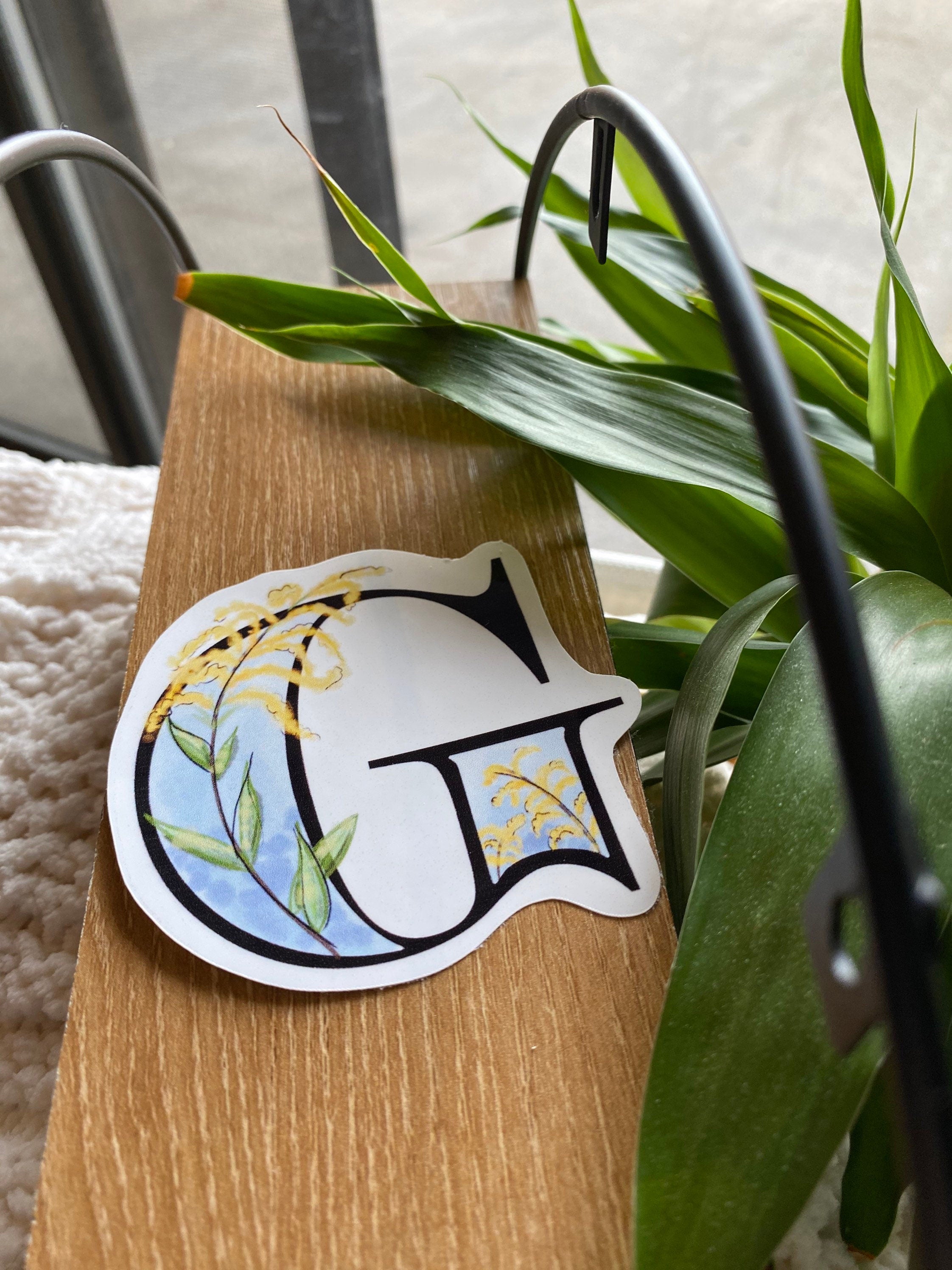 3”G is for goldenrod sticker
