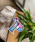 3” P is for peony sticker