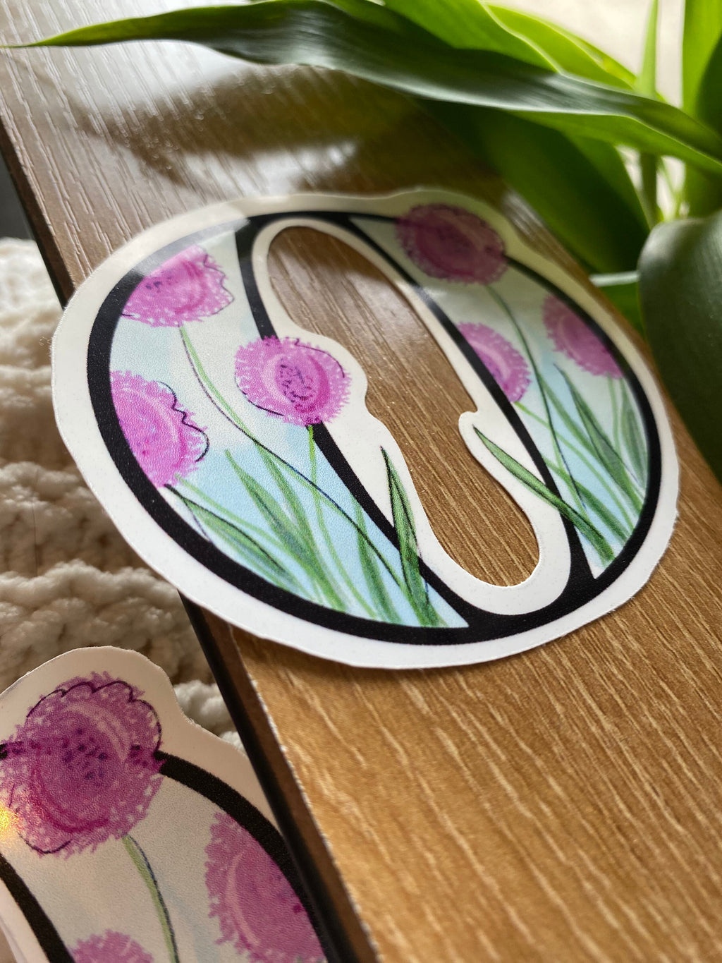 3” O is for ornamental onion sticker