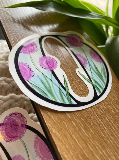 3” O is for ornamental onion sticker