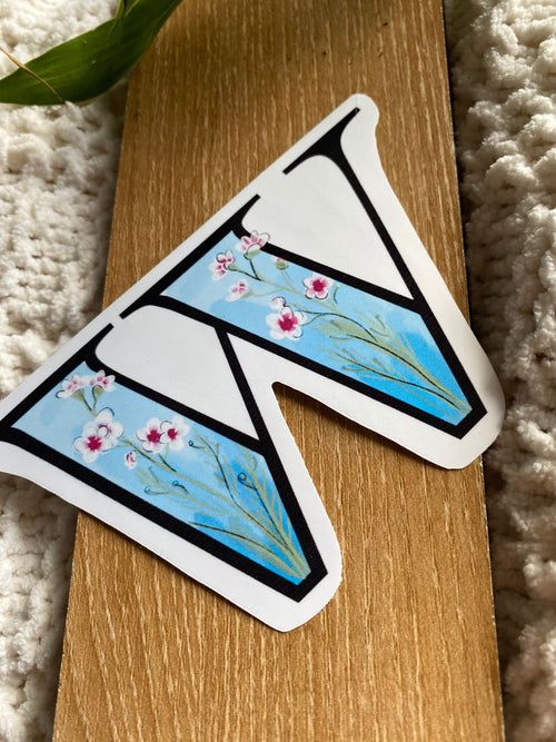 3” W is for Wax Flower sticker