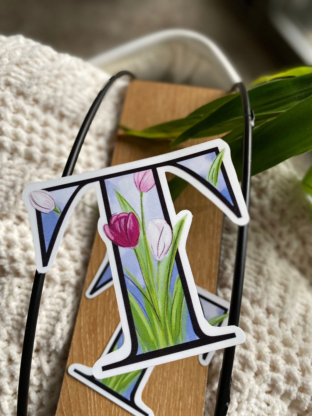 3” T is for Tulip sticker