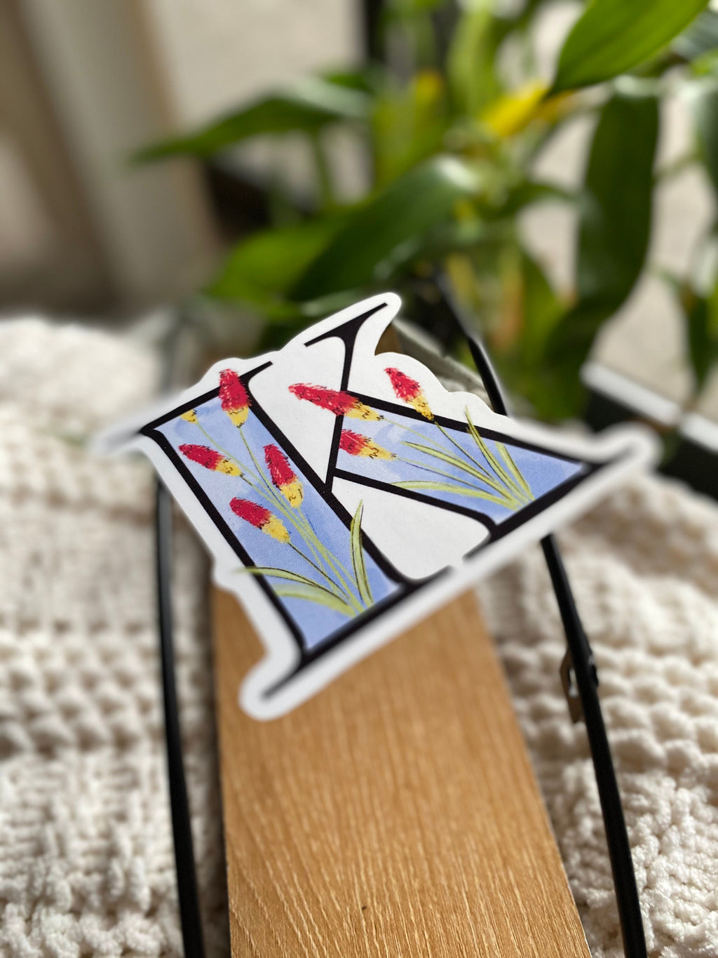 K is for kniphofia Sticker