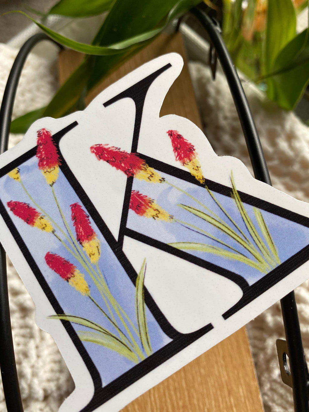 K is for kniphofia Sticker