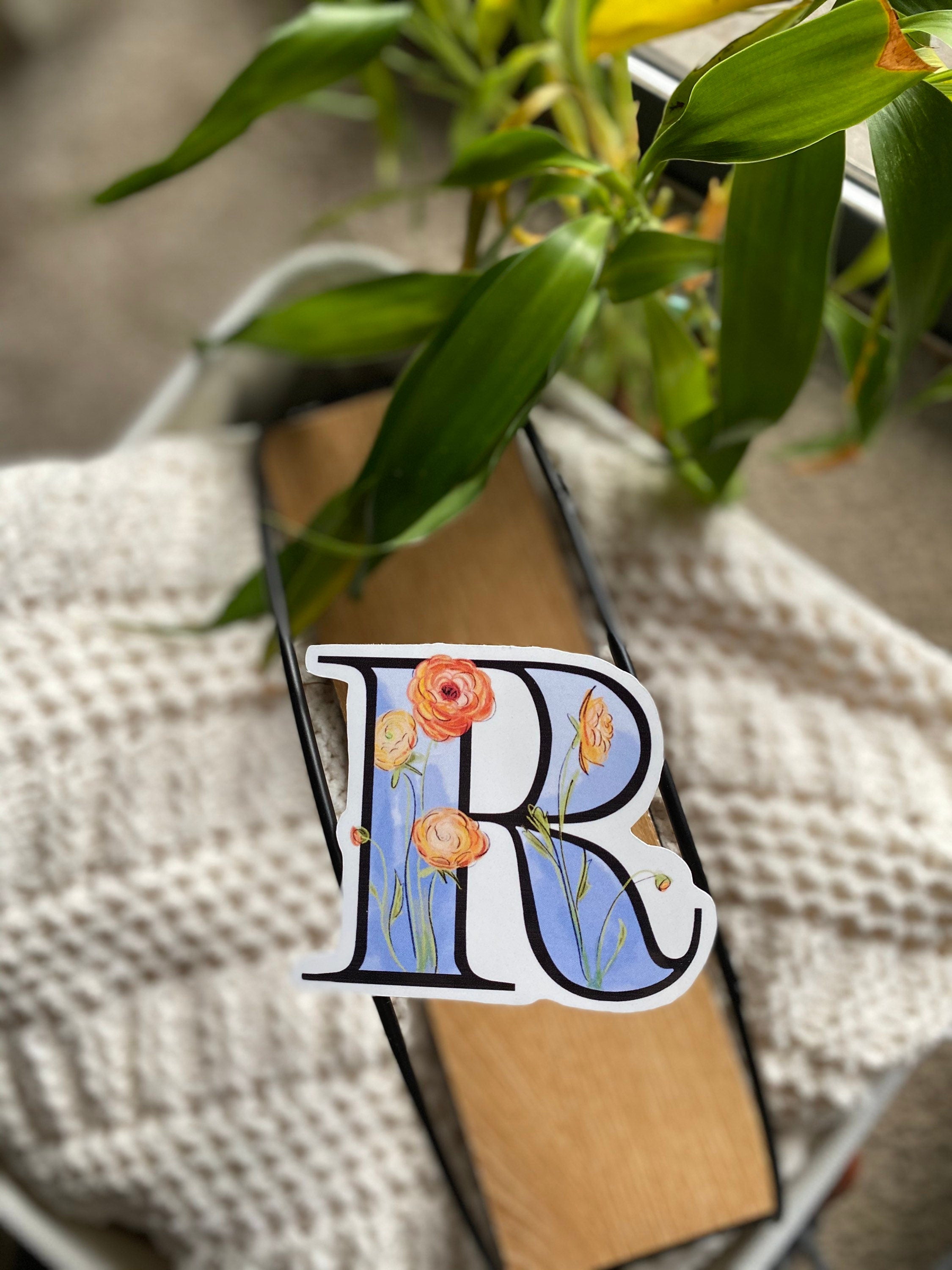 R is for ranunculus sticker