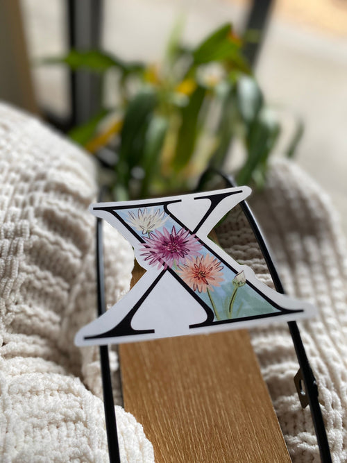 3” X is for Xeranthemum sticker