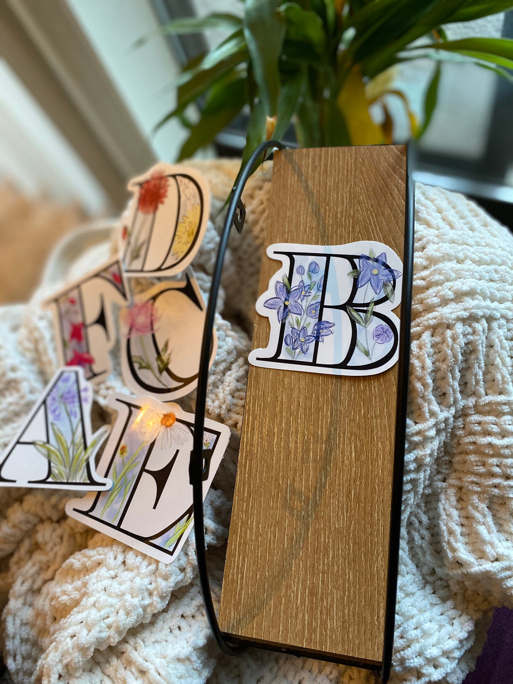 B is for Balloon Flower Sticker