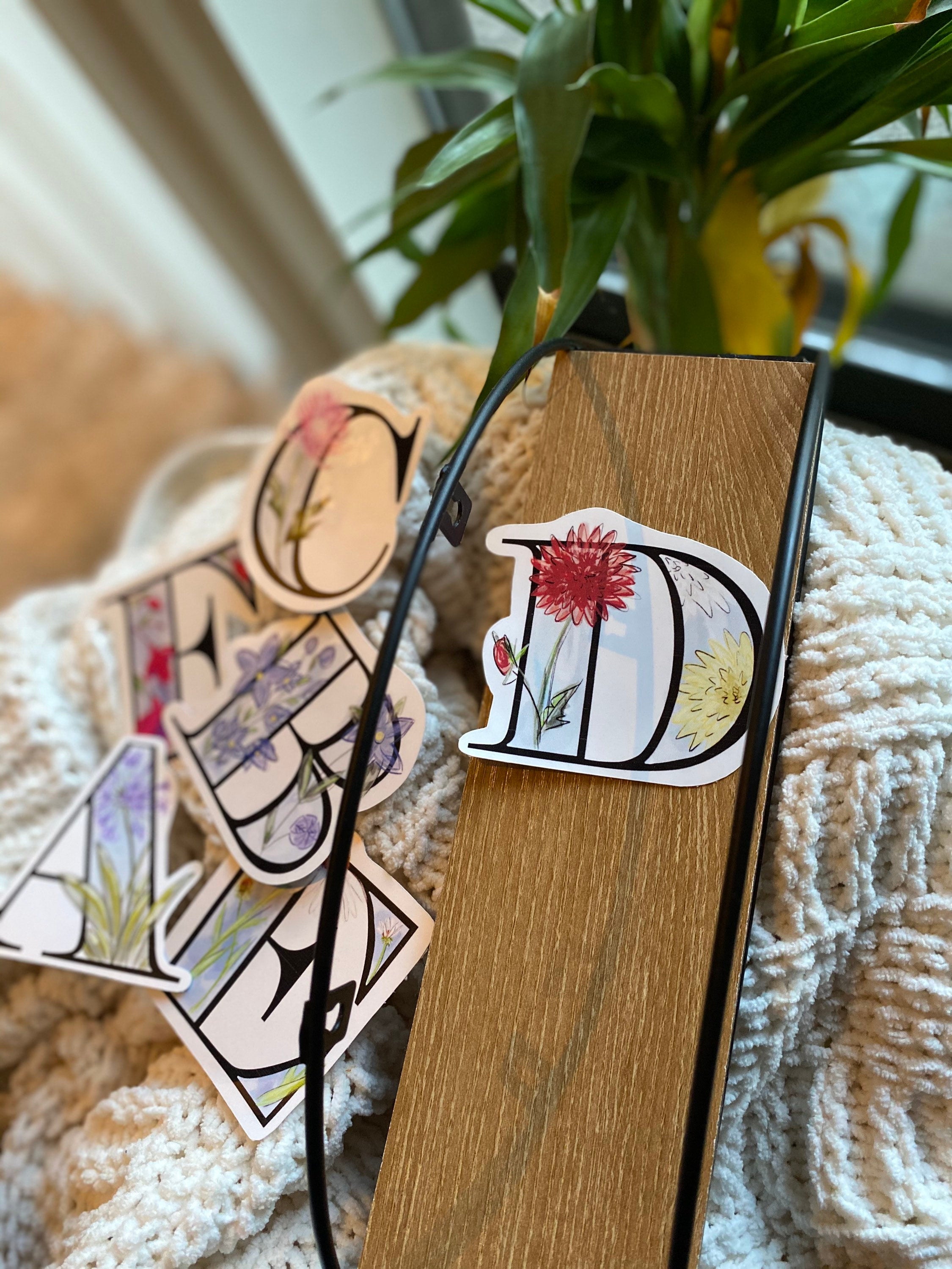 D is for dahlia sticker