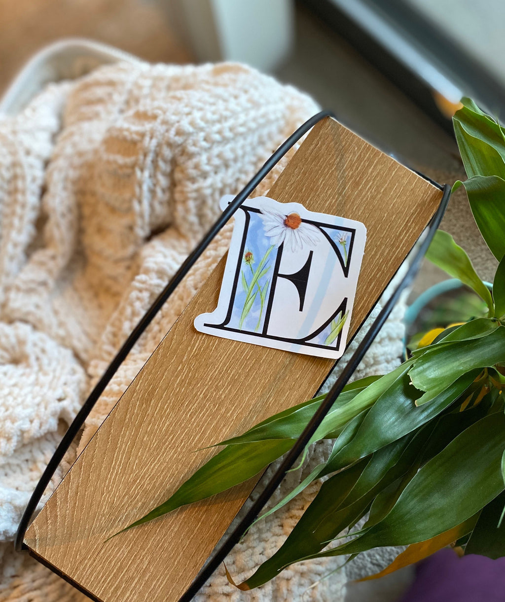 E is for echinacea Sticker