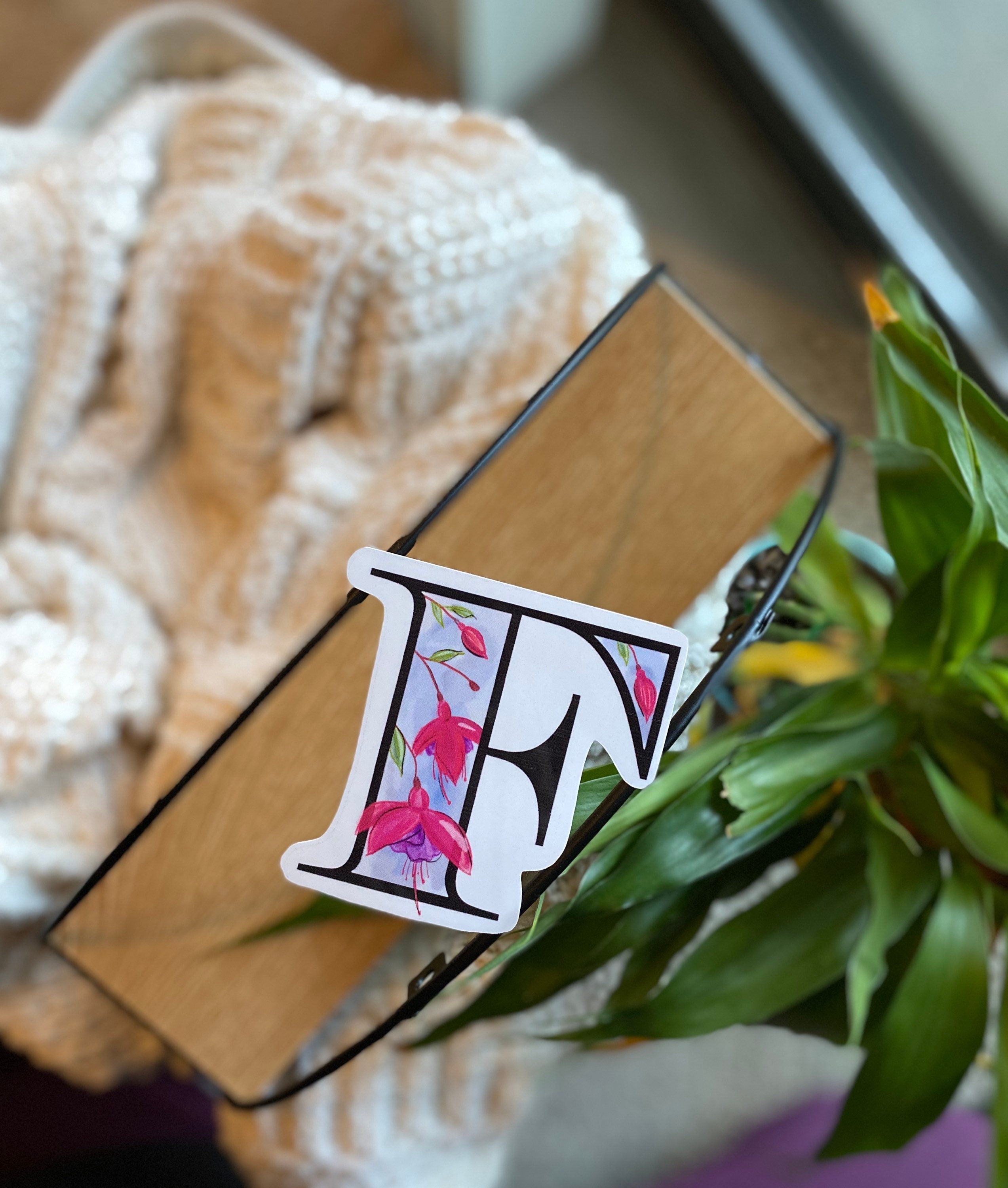 3” F is for Fuschia Sticker