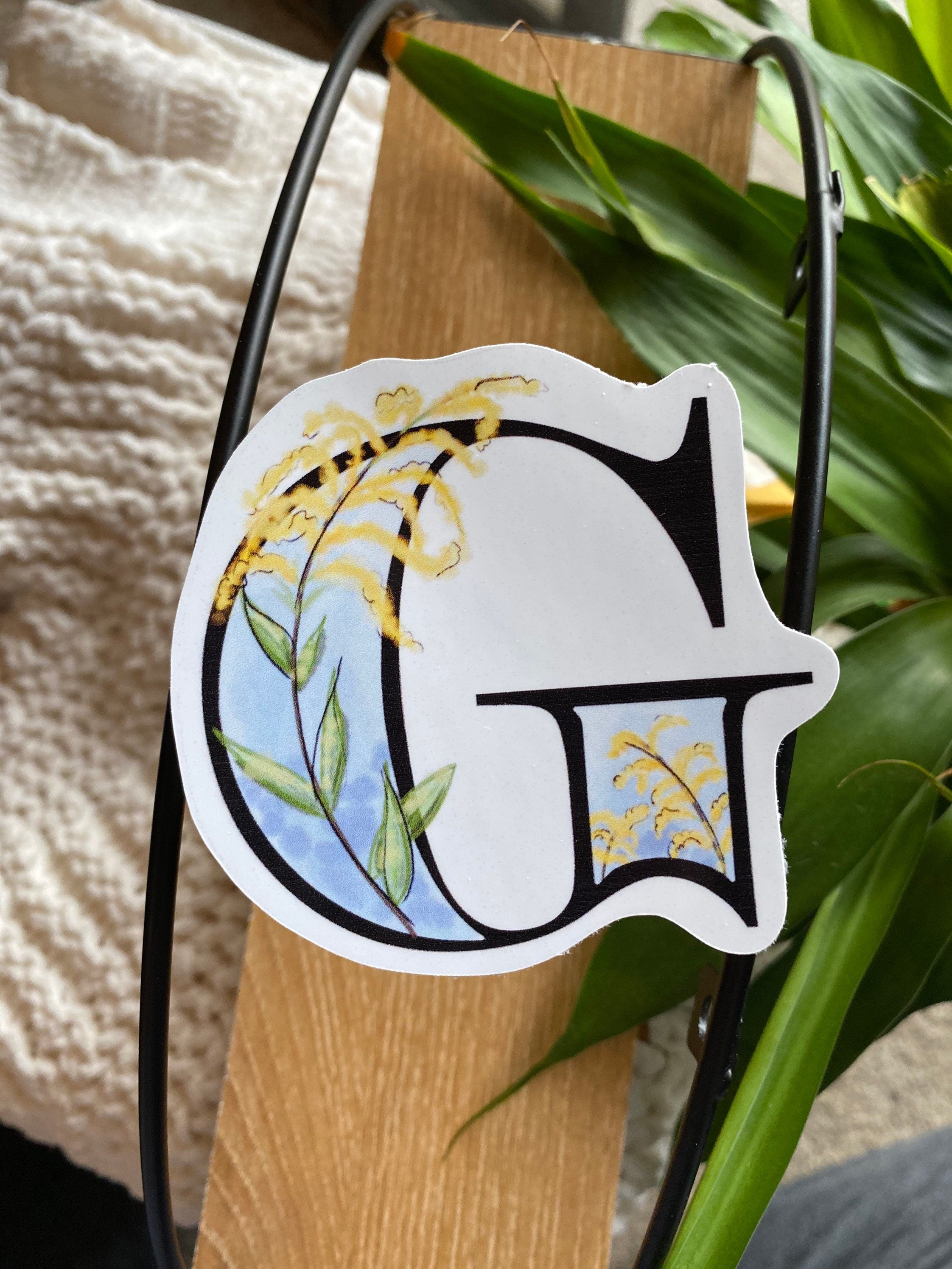 3”G is for goldenrod sticker