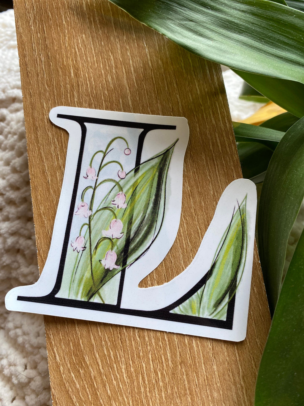 L is for lily of the valley Sticker