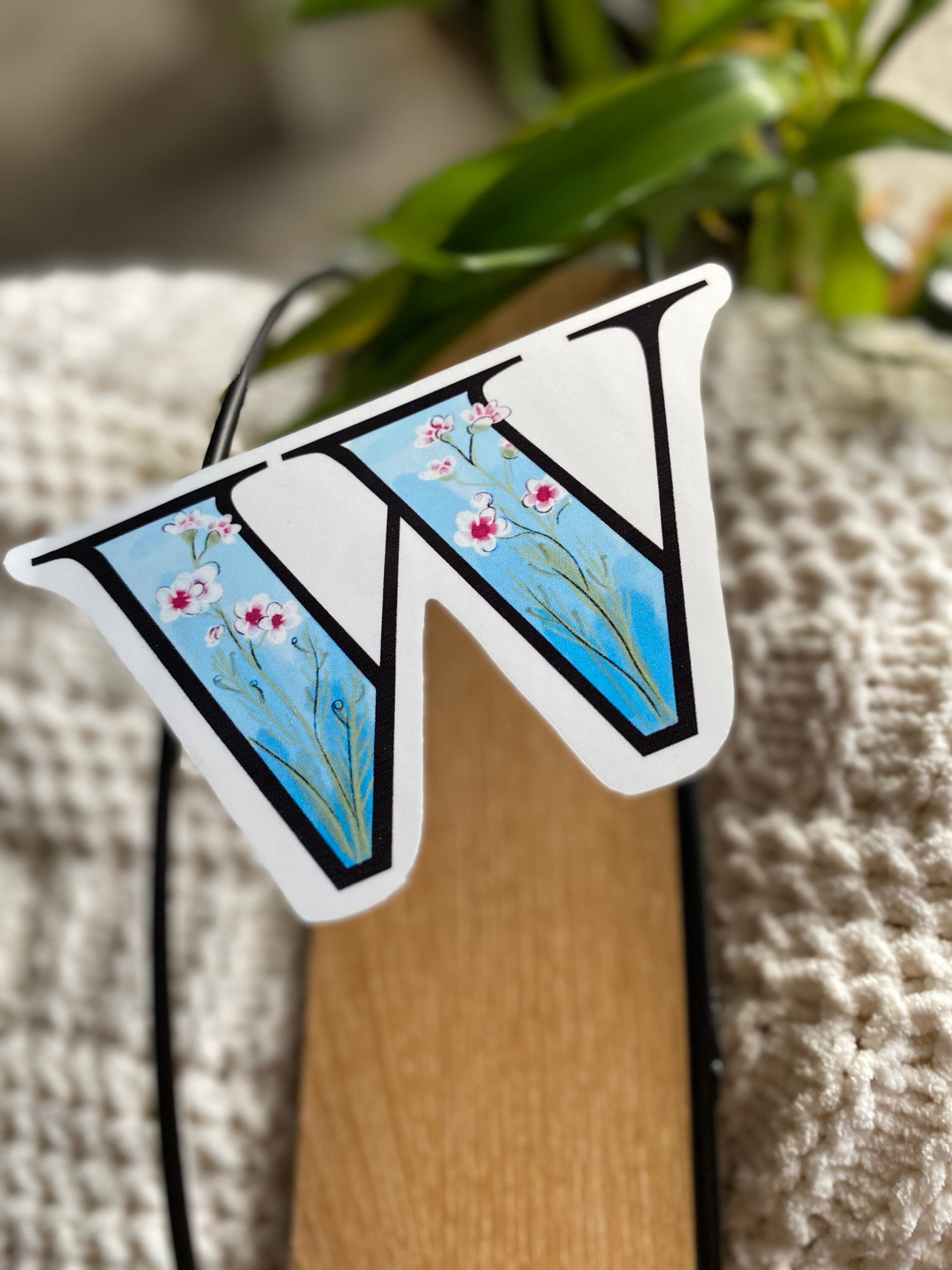 3” W is for Wax Flower sticker