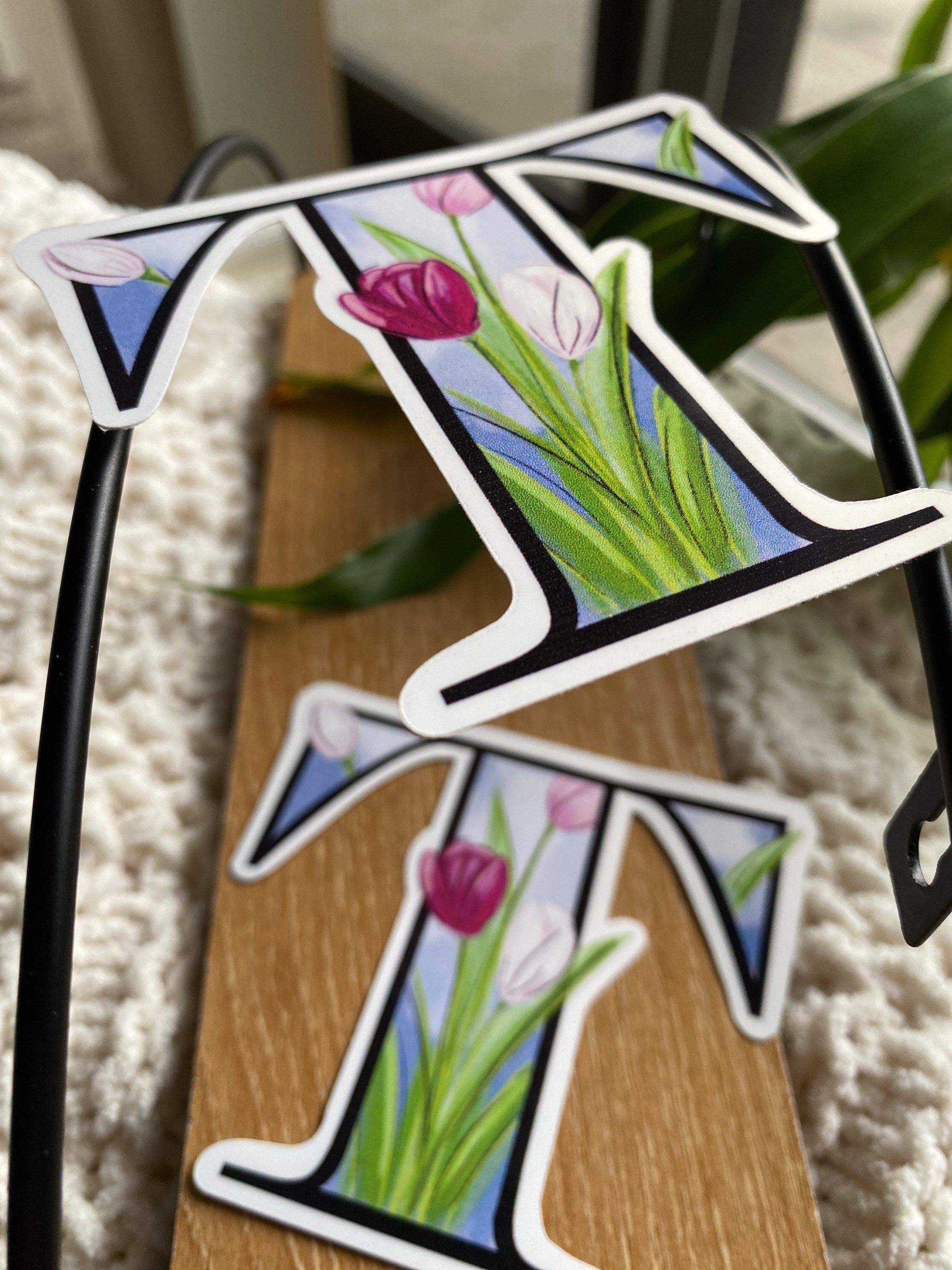3” T is for Tulip sticker