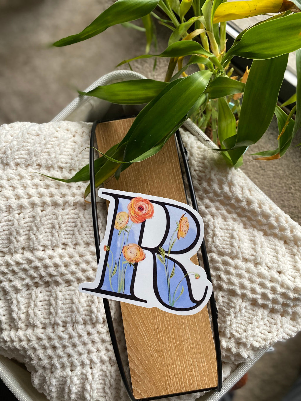 R is for ranunculus sticker