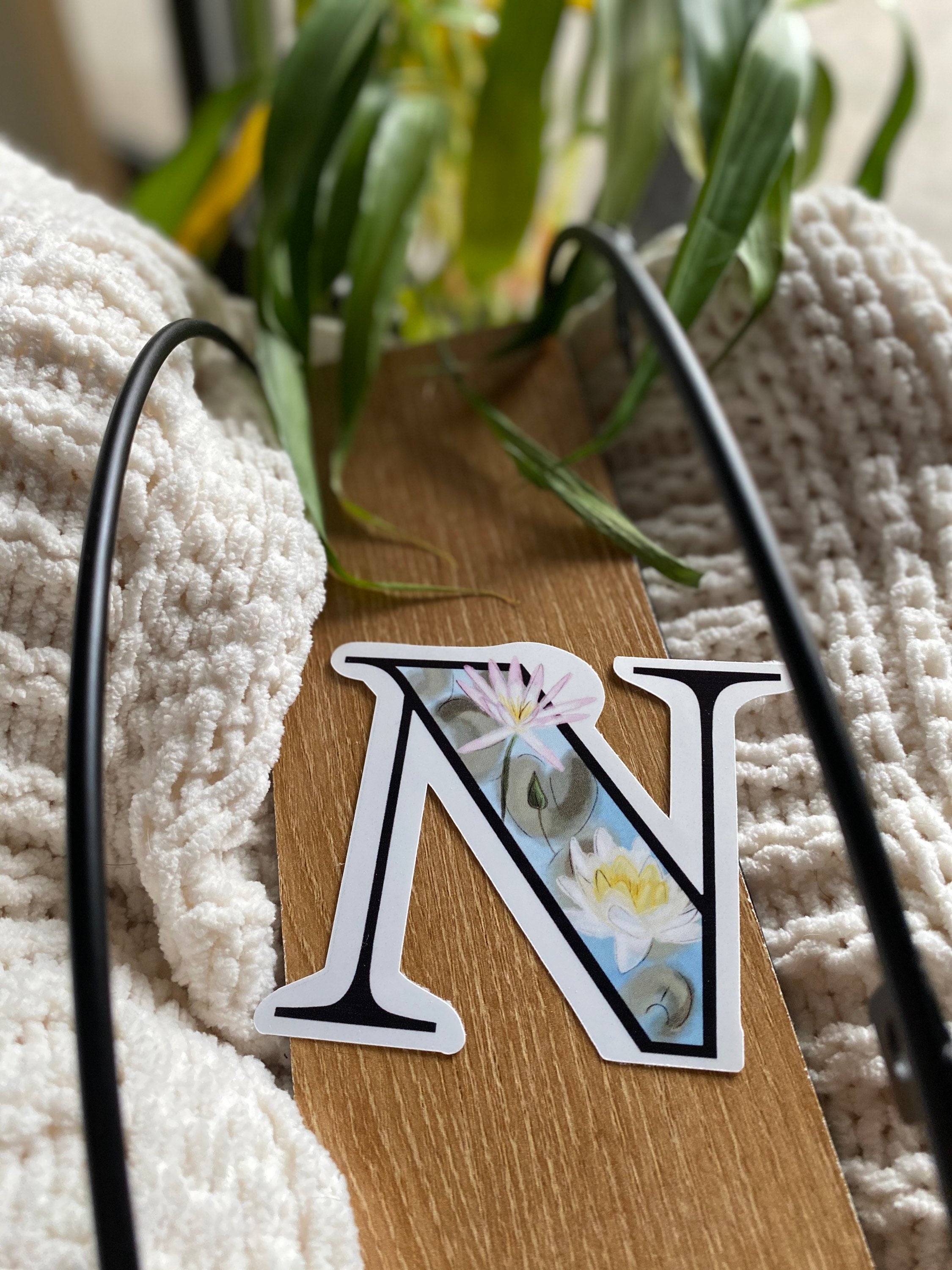 3” N is for nymphaea sticker