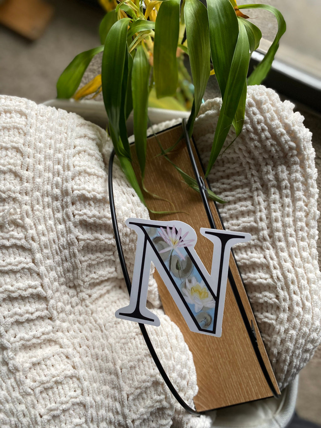 3” N is for nymphaea sticker
