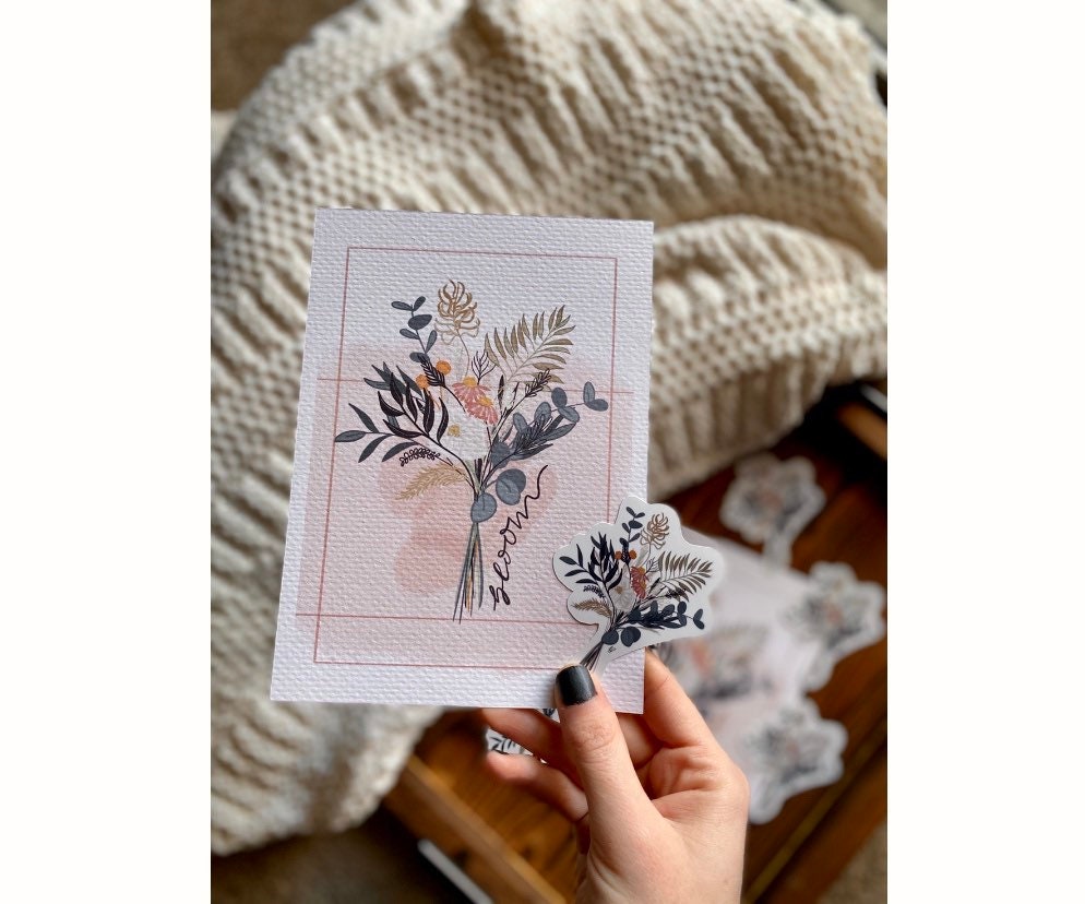 boho bouquet sticker