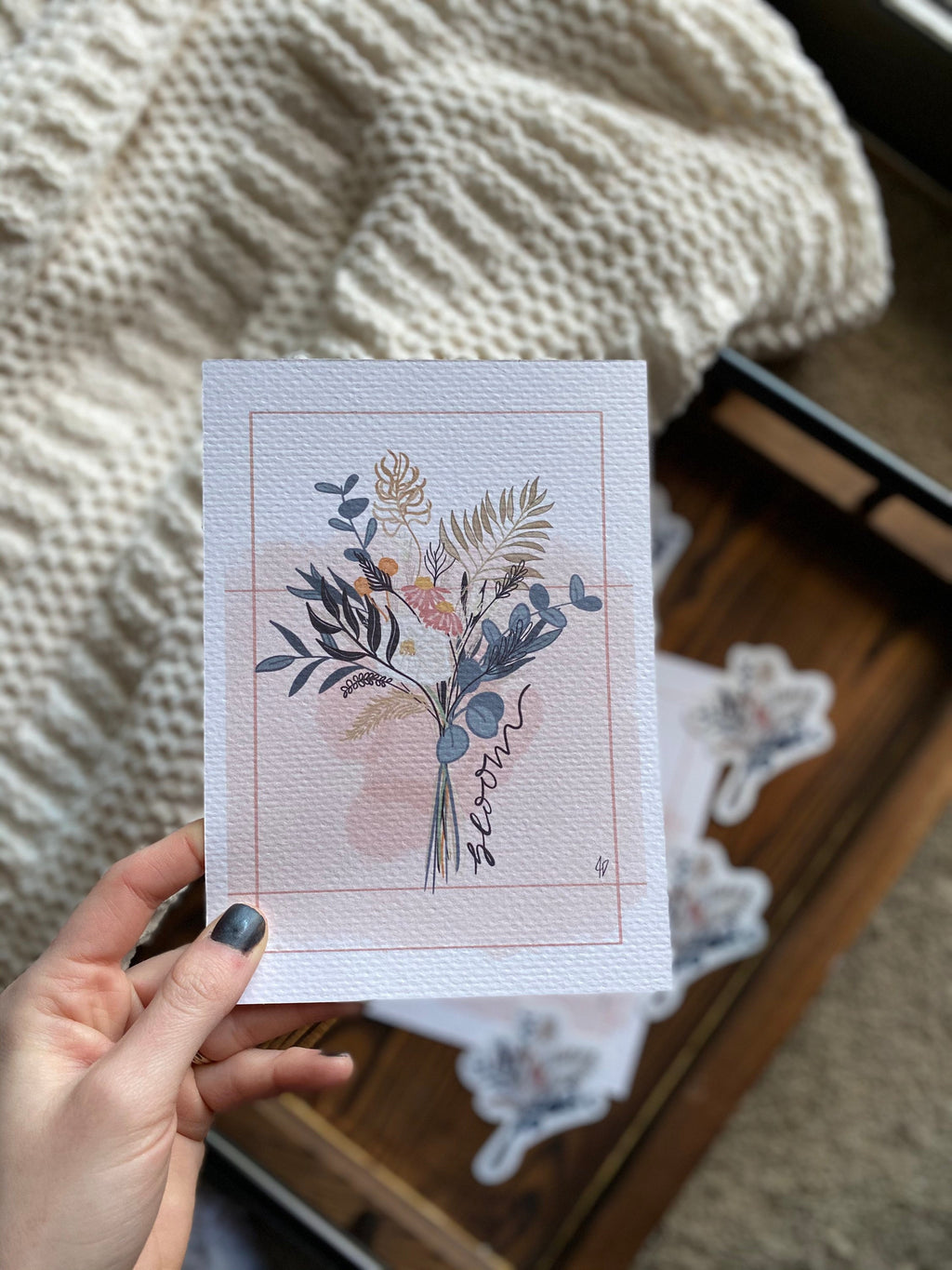 Boho bloom art print