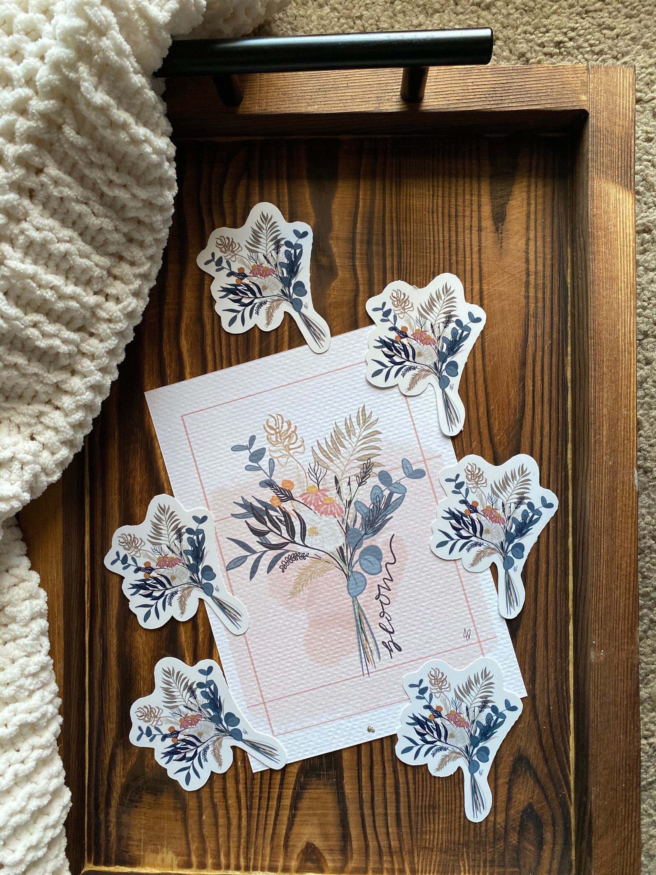 Boho bloom art print