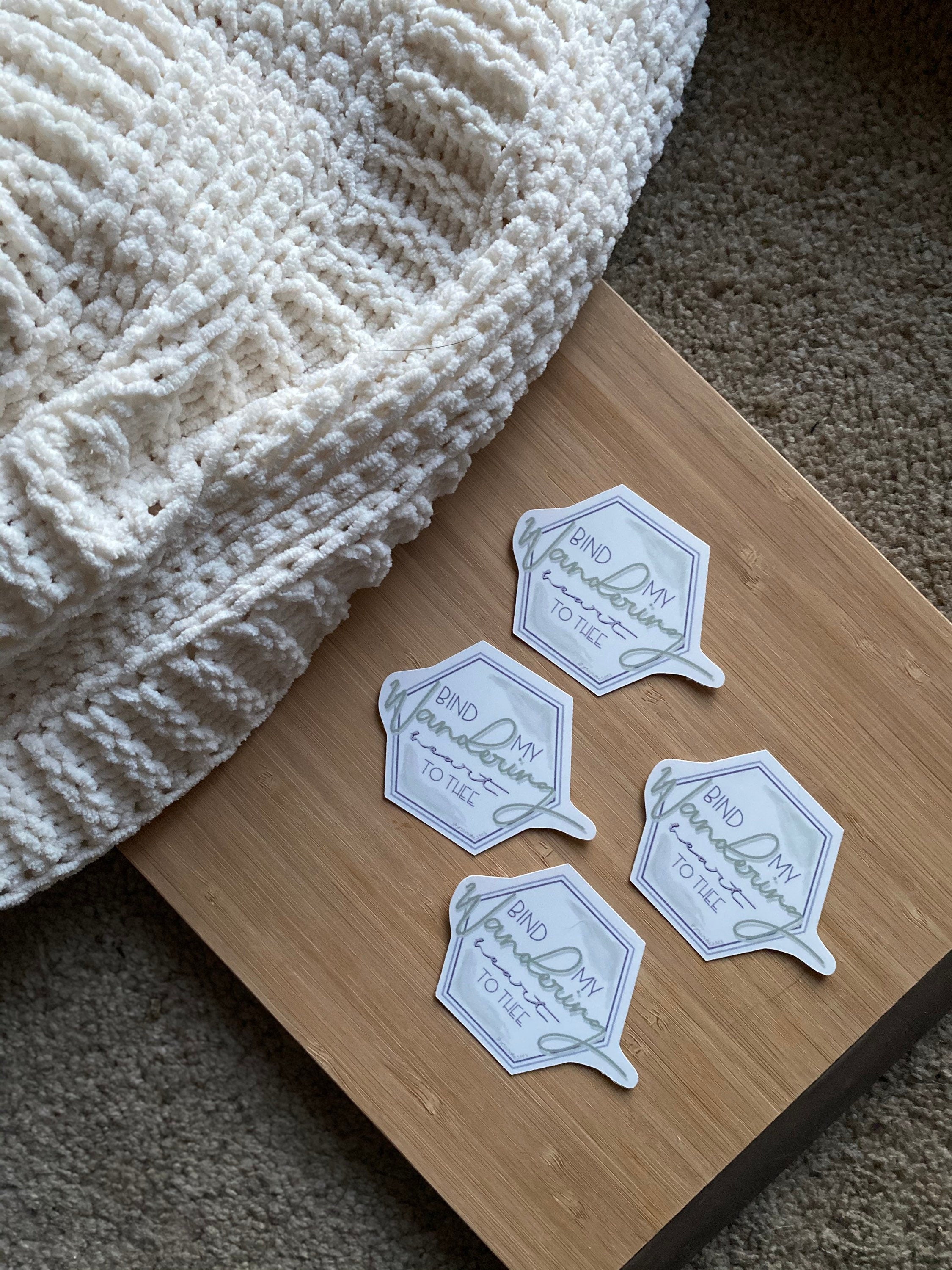 bind my wandering heart to thee vinyl sticker