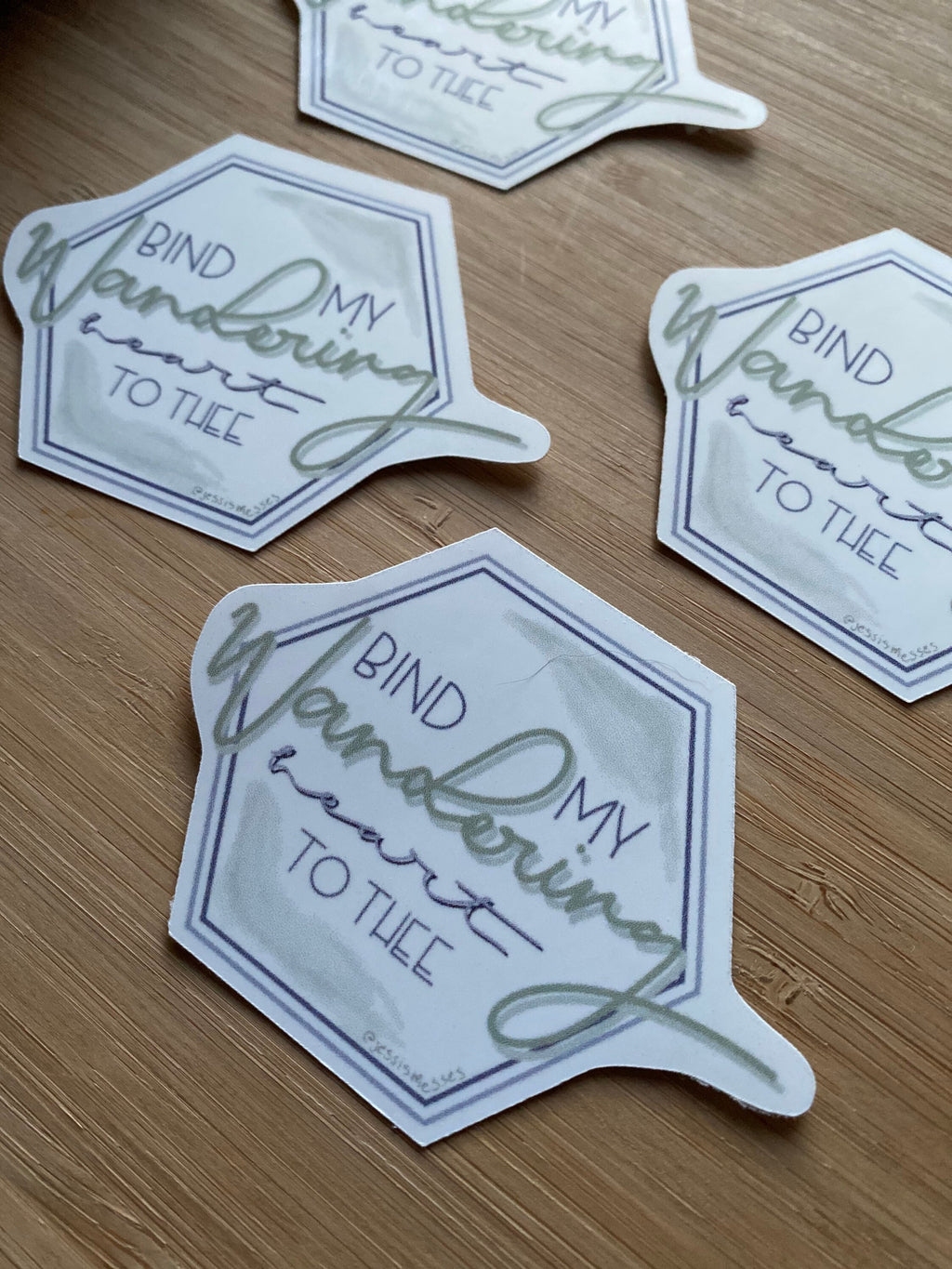 bind my wandering heart to thee vinyl sticker