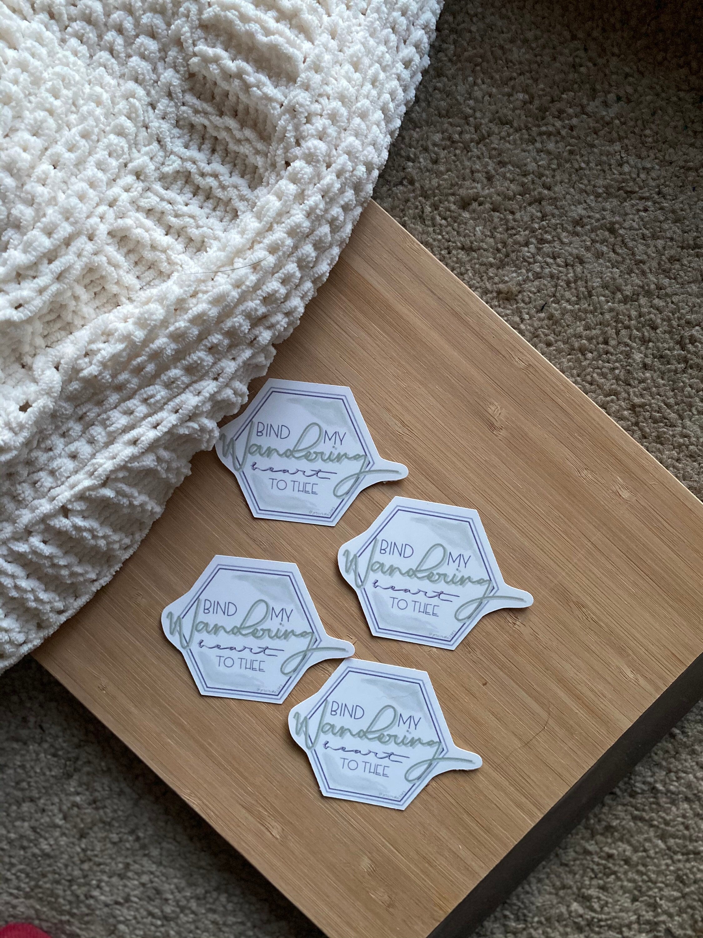 bind my wandering heart to thee vinyl sticker