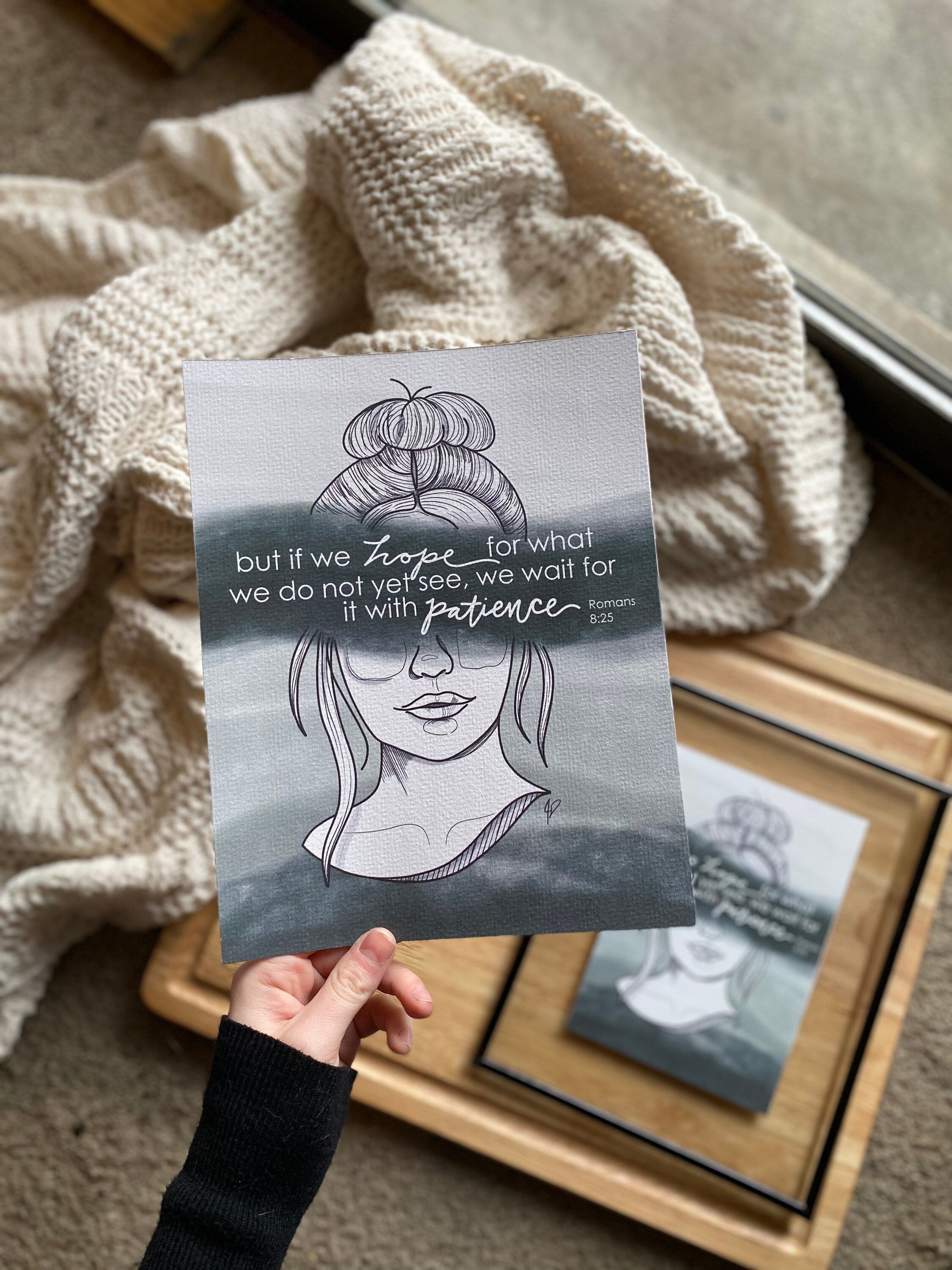 Romans 8:25, Hope in Infertility Art print
