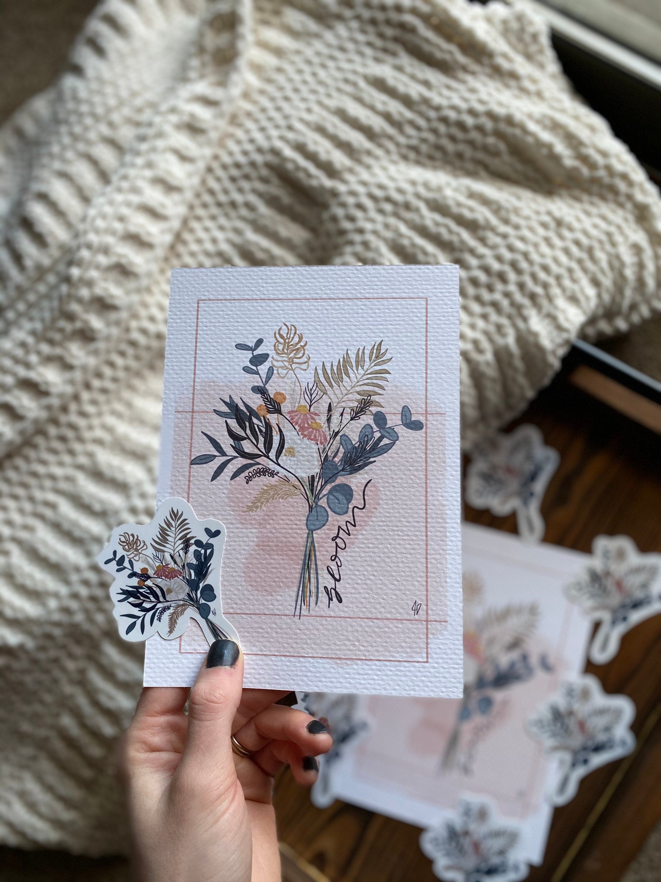 Boho bloom art print