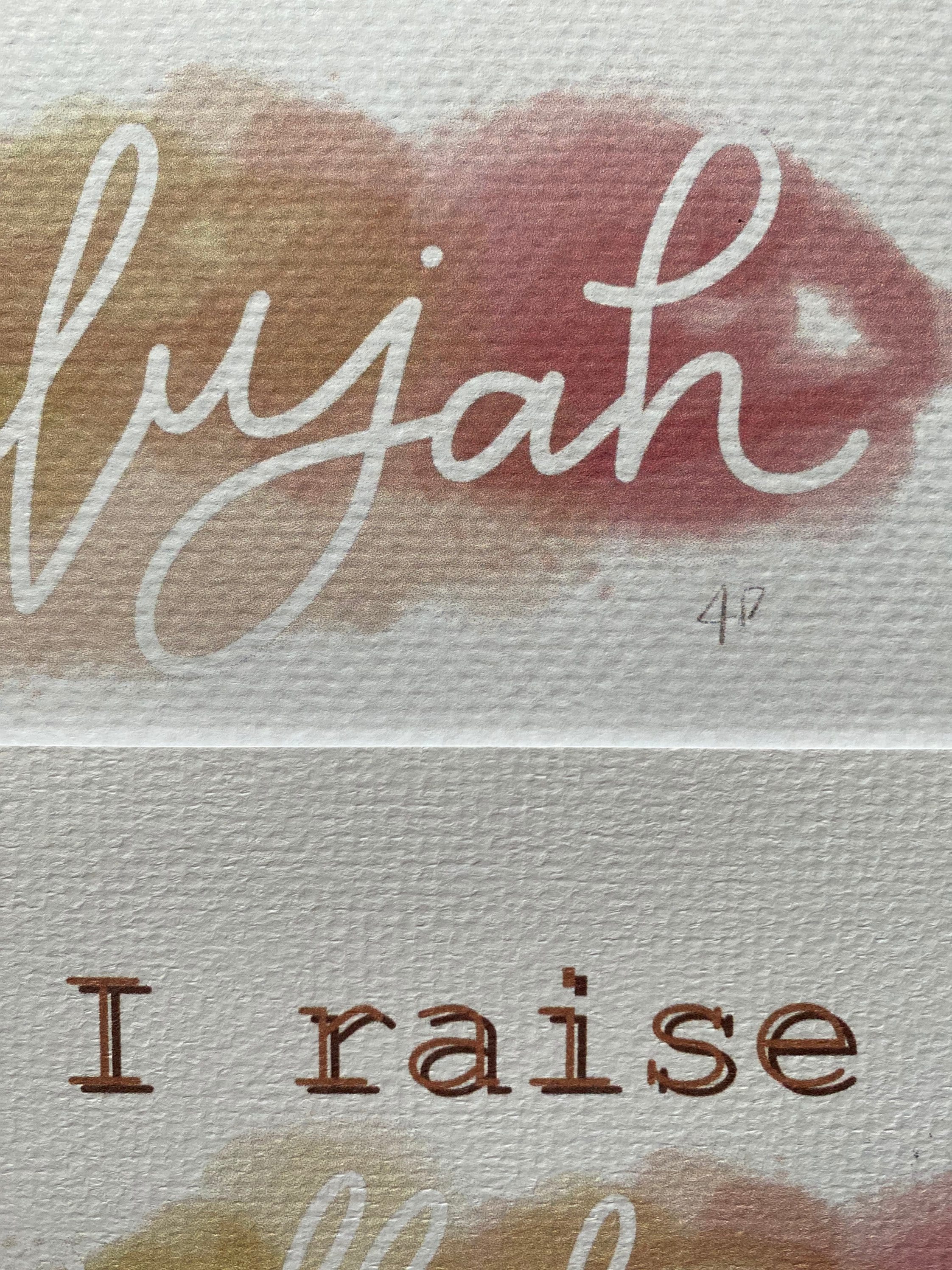 Raise a Hallelujah art print