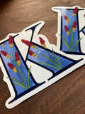 K is for kniphofia Sticker