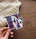 3” F is for Fuschia Sticker