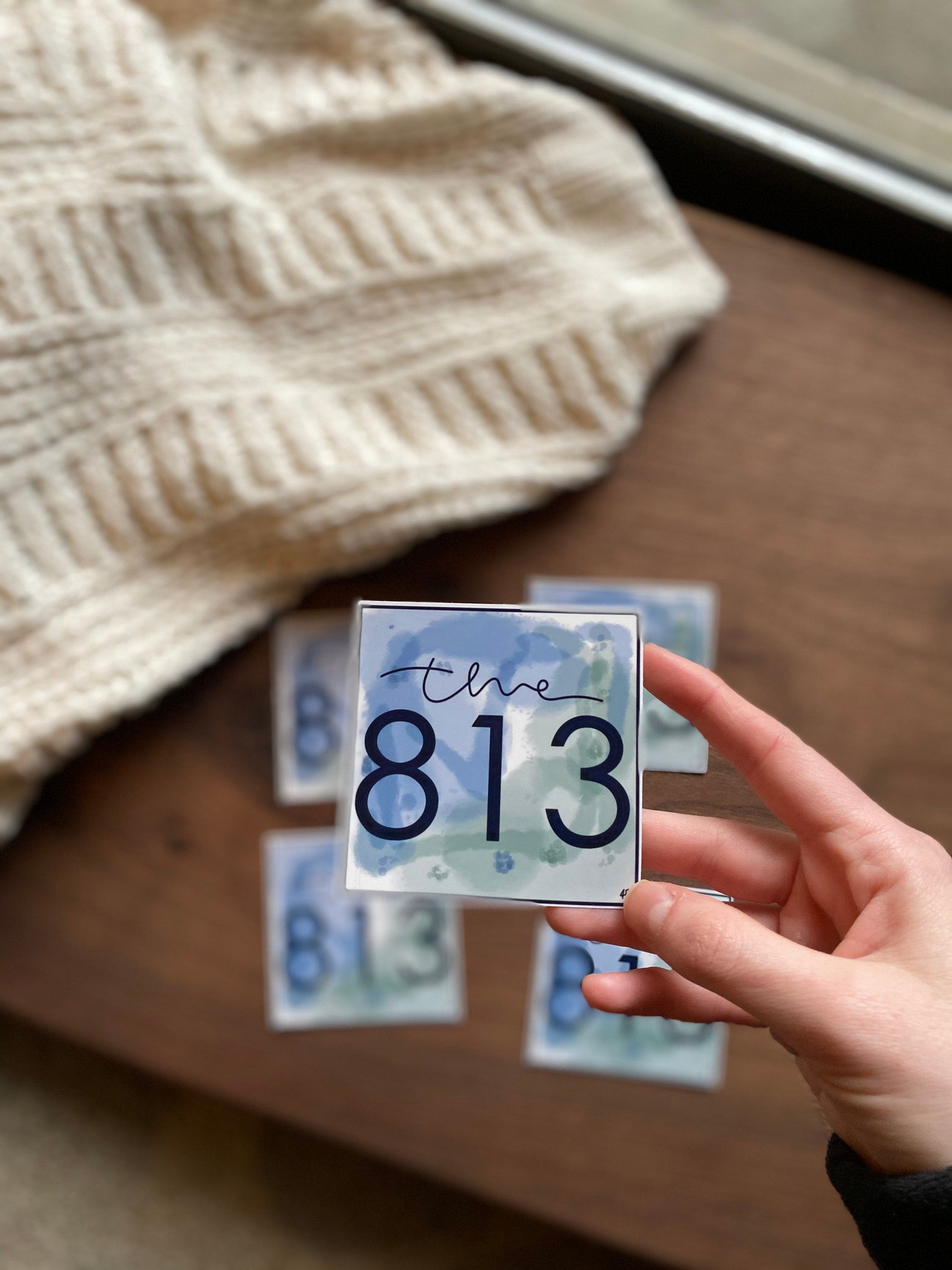 The 813 Tampa area code sticker