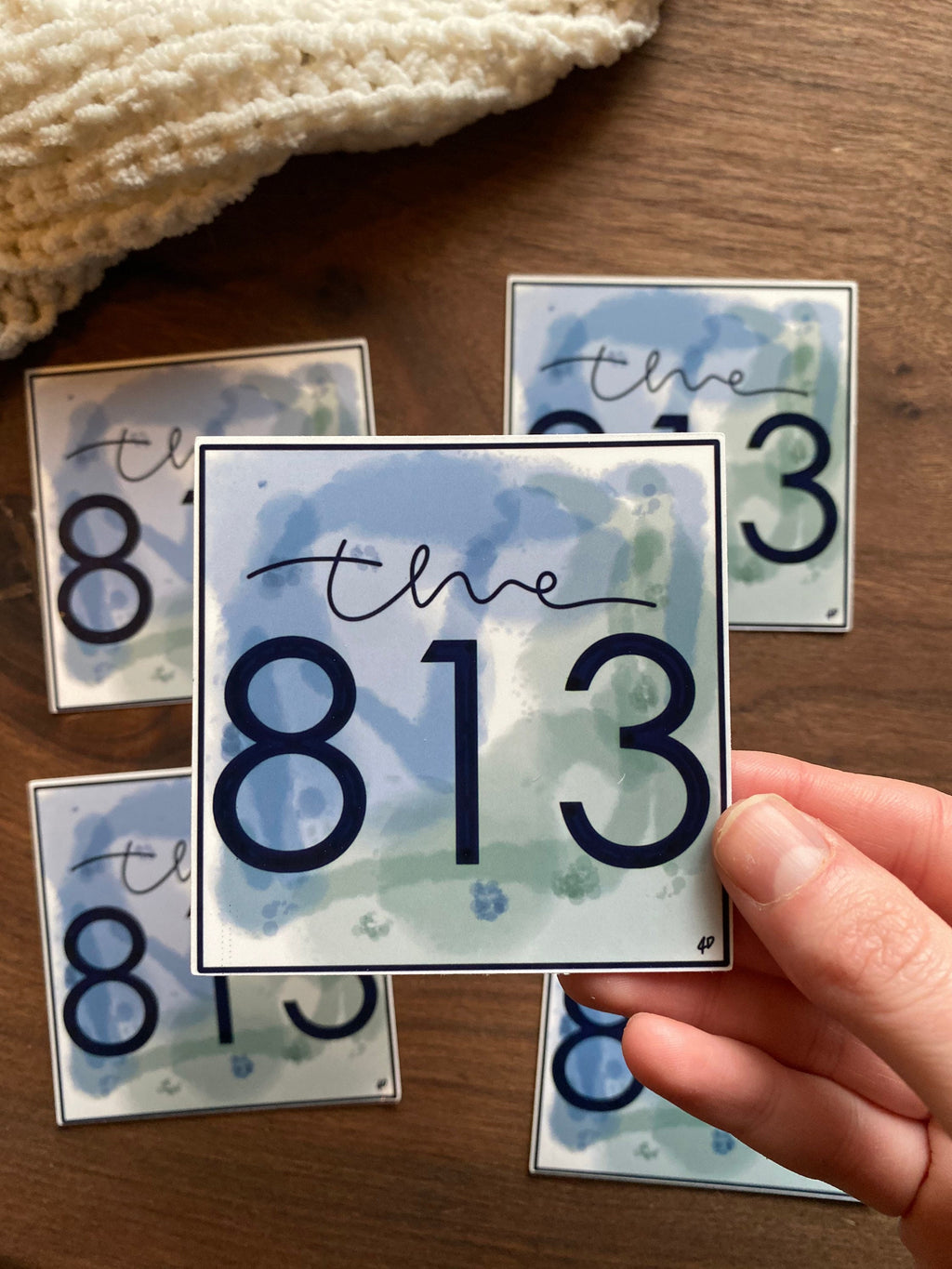 The 813 Tampa area code sticker