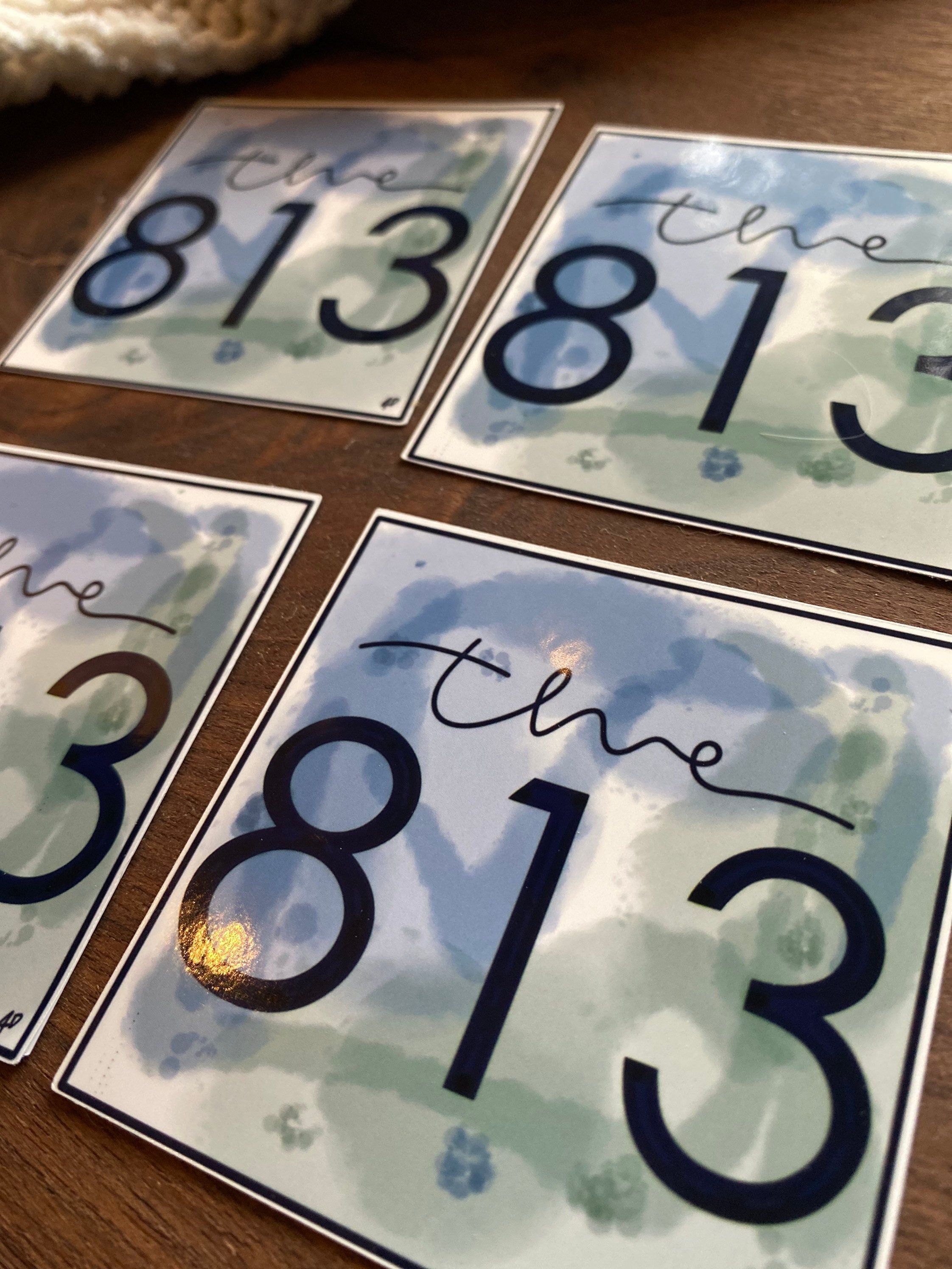 The 813 Tampa area code sticker