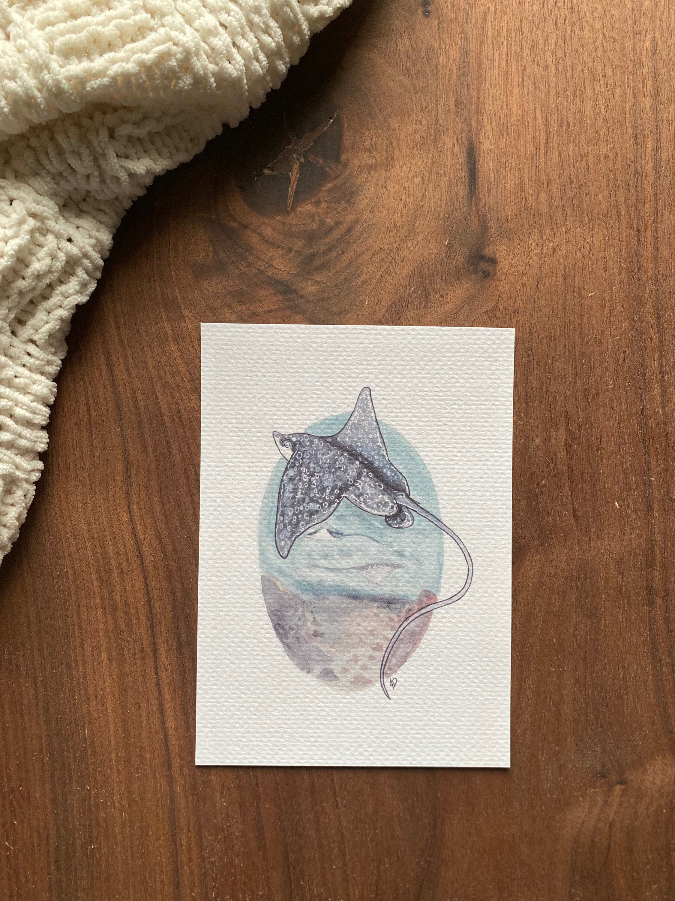 Spotted Eagle Ray Art Print