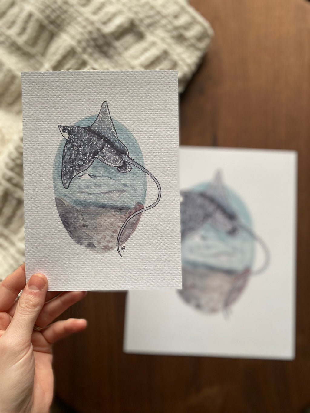 Spotted Eagle Ray Art Print