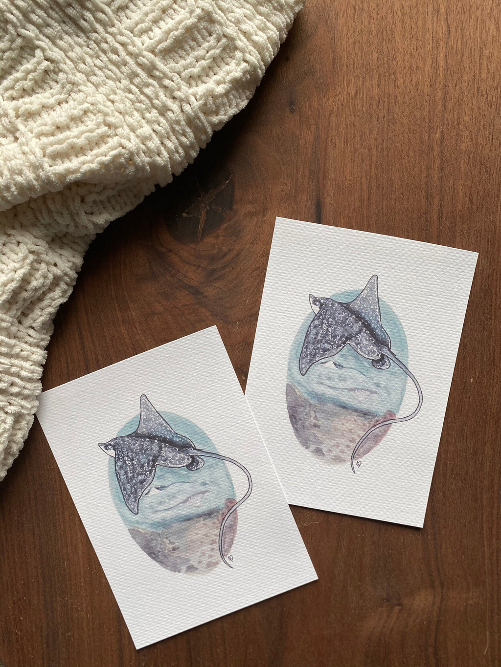 Spotted Eagle Ray Art Print