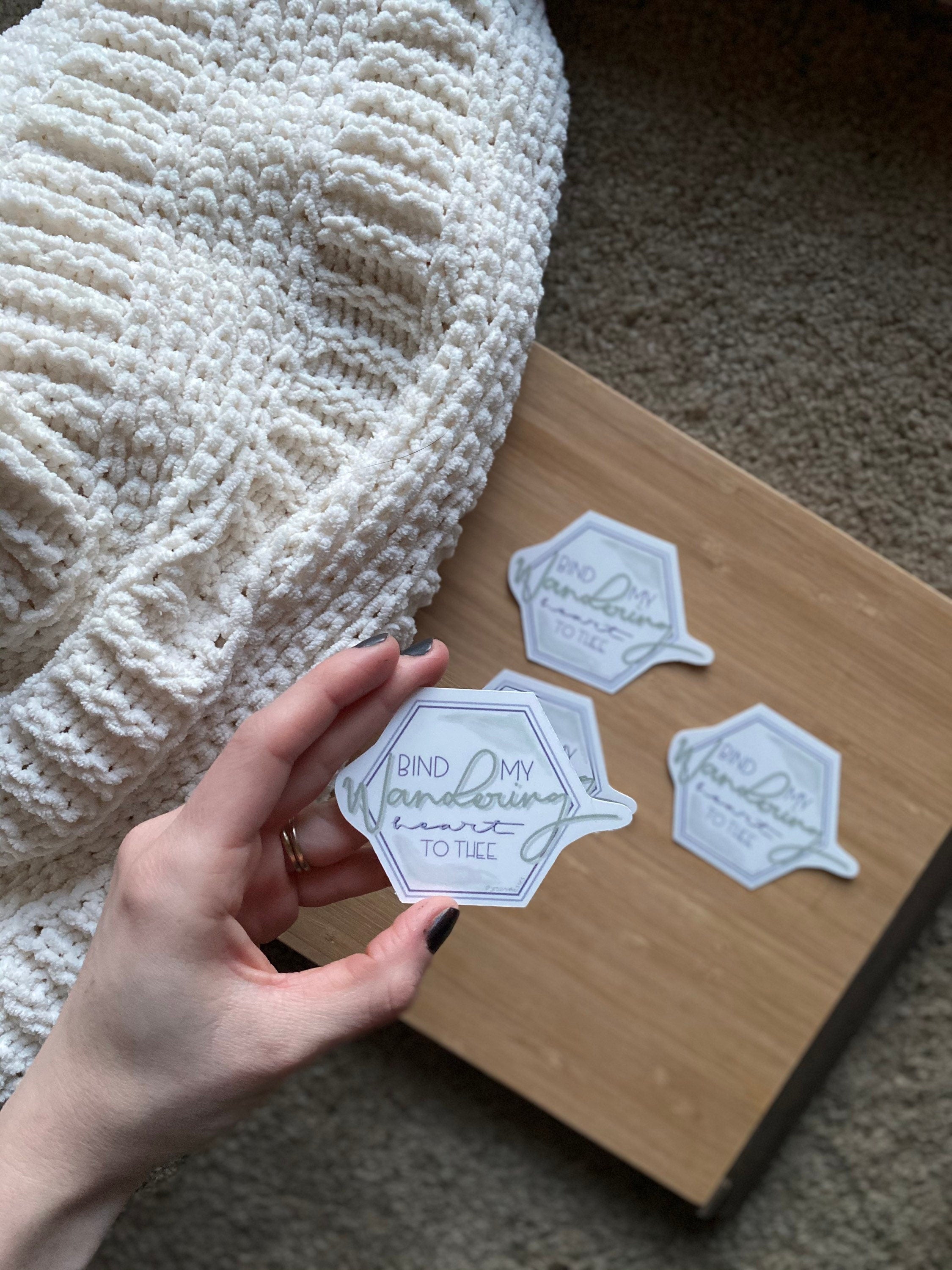 bind my wandering heart to thee vinyl sticker