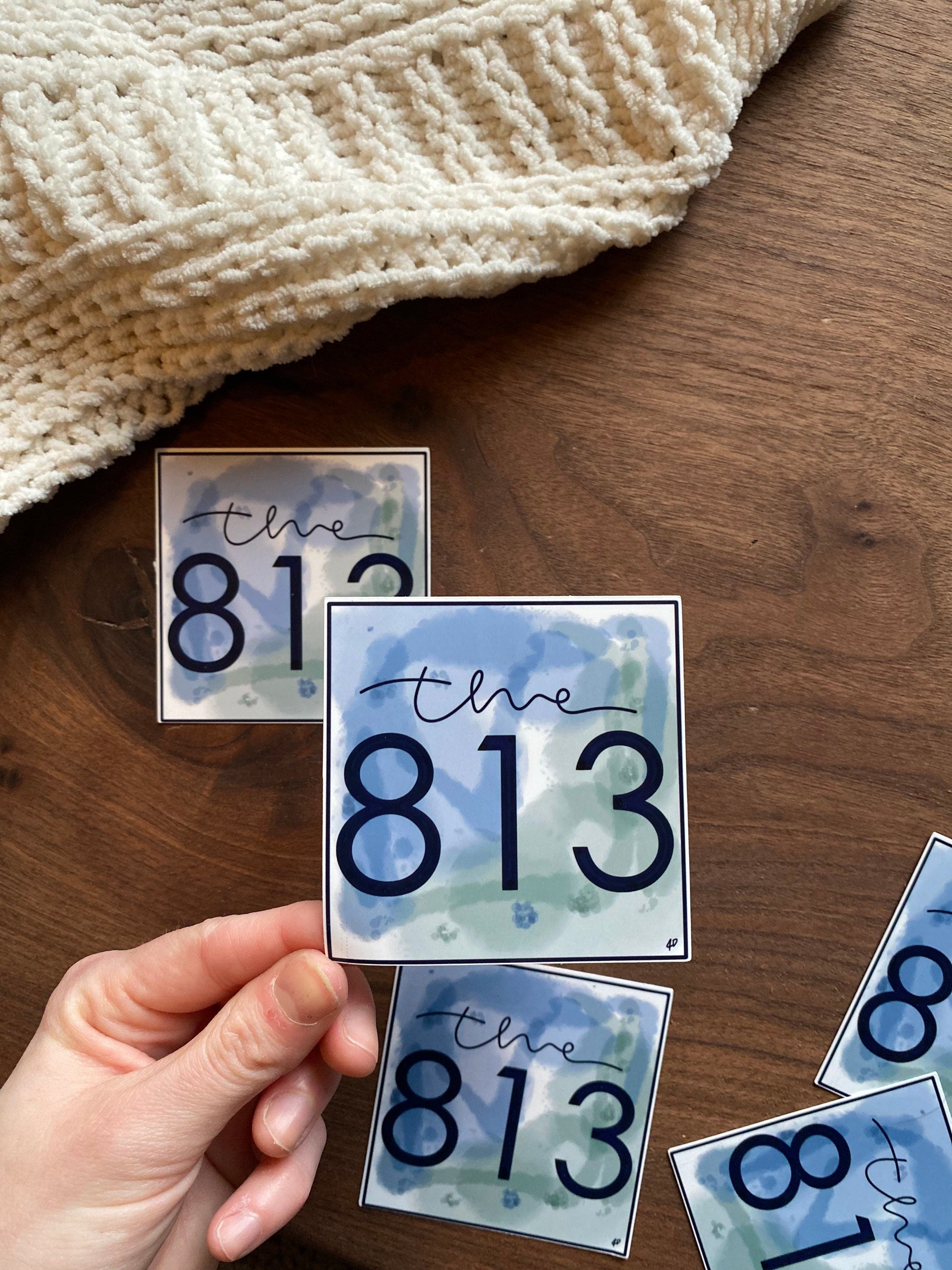 The 813 Tampa area code sticker