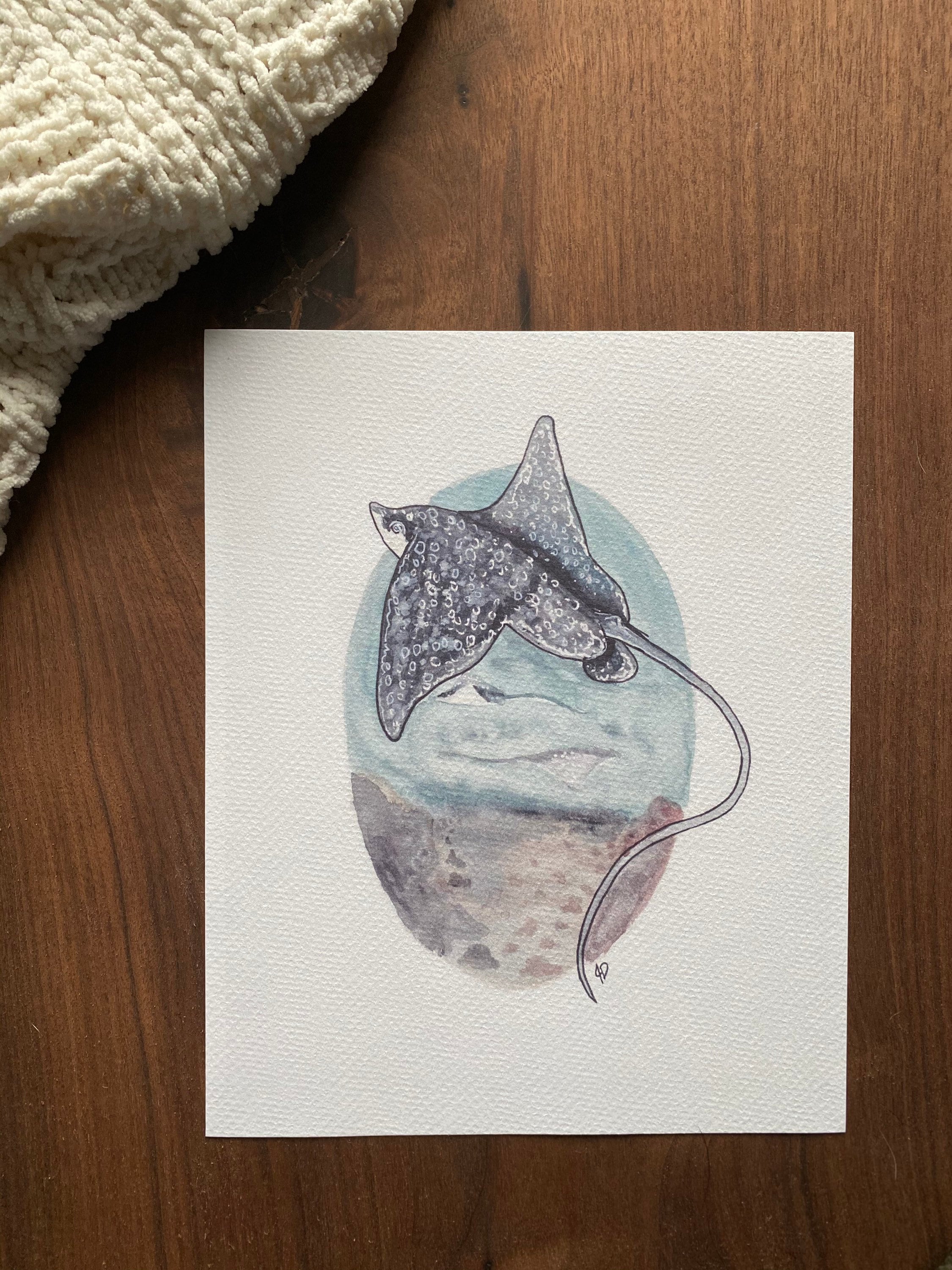 Spotted Eagle Ray Art Print