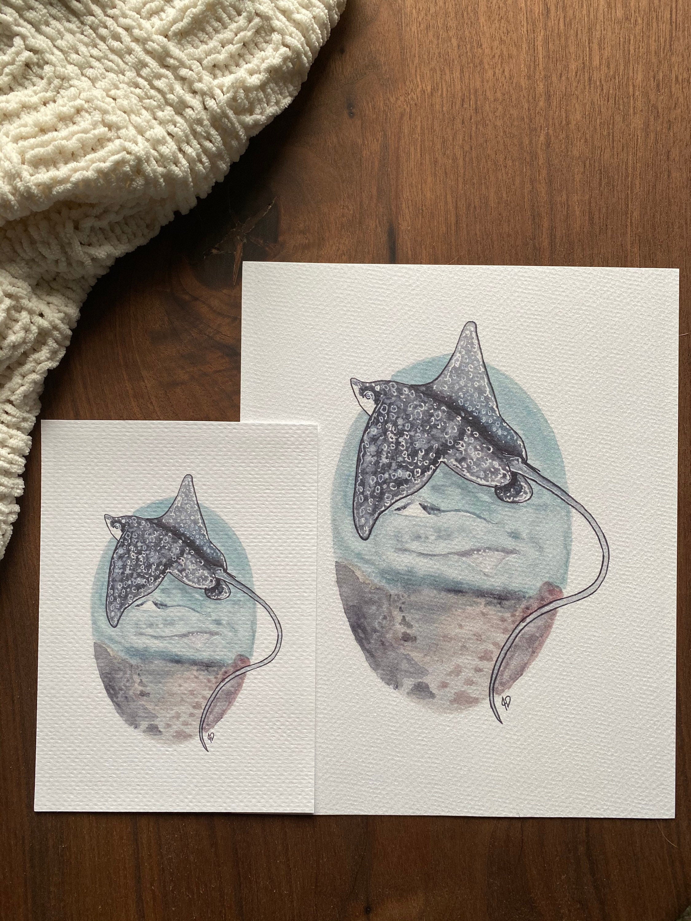 Spotted Eagle Ray Art Print