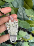 Skull terrarium keychain