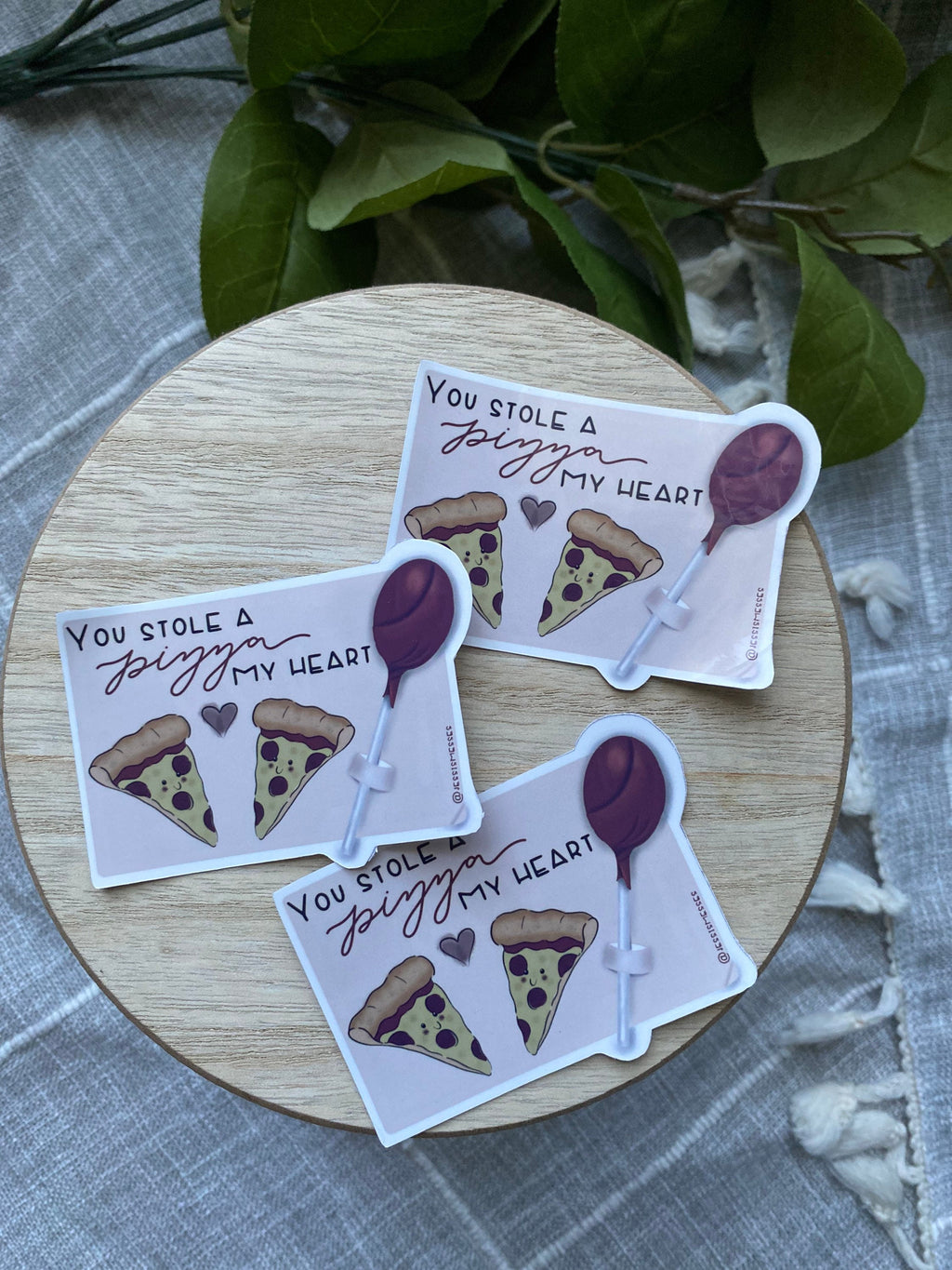 you stole a pizza my heart Valentine Sticker