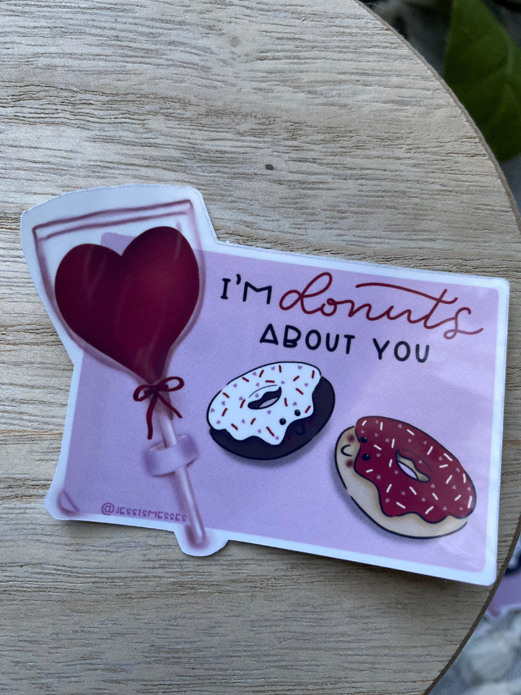 i'm donuts about you Valentine Sticker