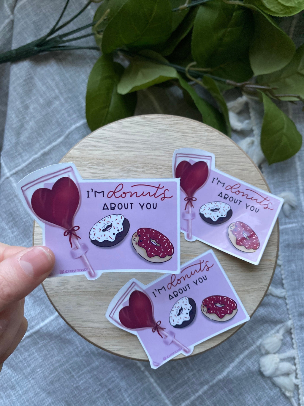 i'm donuts about you Valentine Sticker